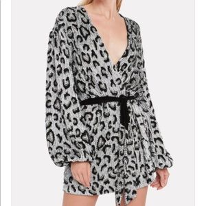Retrofete Gabrielle robe dress - silver leopard